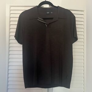 BOSS. Men's Dark Brown Polo Shirt